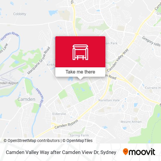 Mapa Camden Valley Way after Camden View Dr