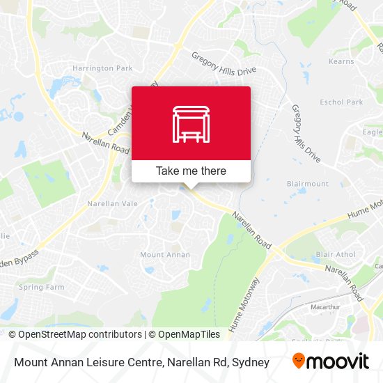 Mount Annan Leisure Centre, Narellan Rd map