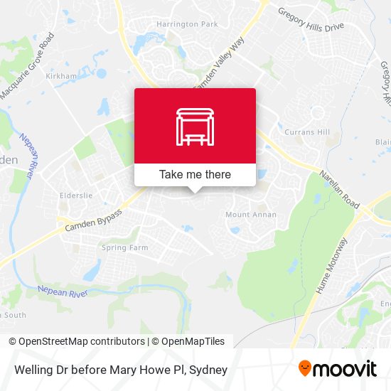Welling Dr before Mary Howe Pl map