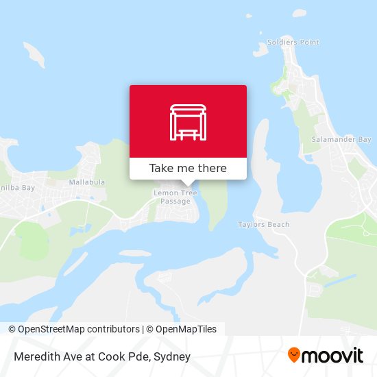 Meredith Ave at Cook Pde map