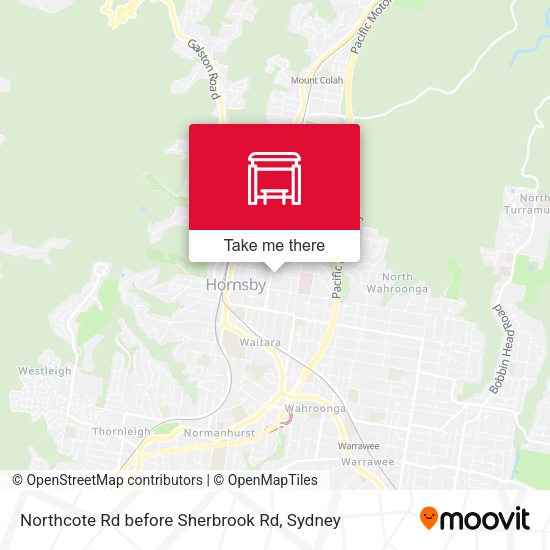 Northcote Rd before Sherbrook Rd map