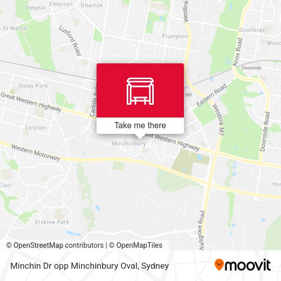 Minchin Dr opp Minchinbury Oval map