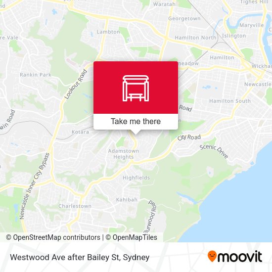 Westwood Ave after Bailey St map