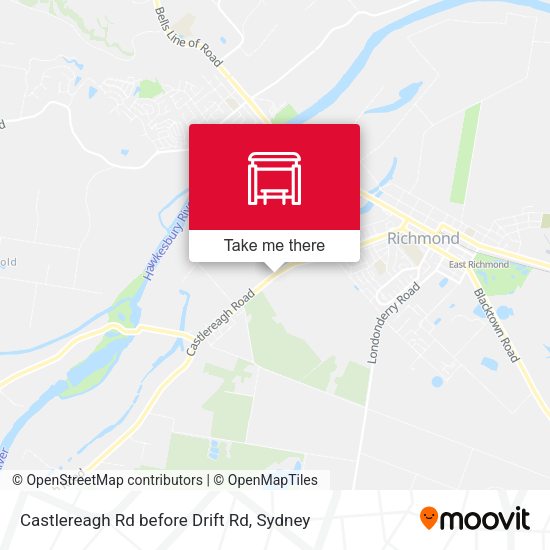 Castlereagh Rd before Drift Rd map