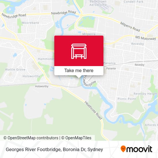 Georges River Footbridge, Boronia Dr map