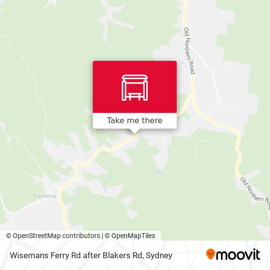 Wisemans Ferry Rd after Blakers Rd map