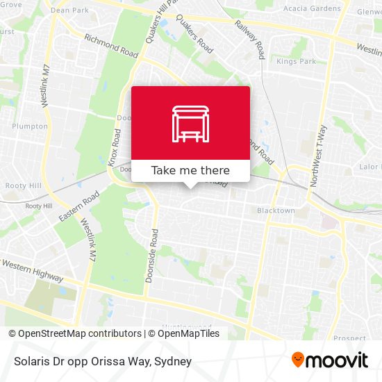 Solaris Dr opp Orissa Way map