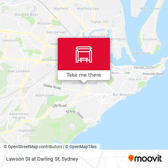 Lawson St at Darling St map