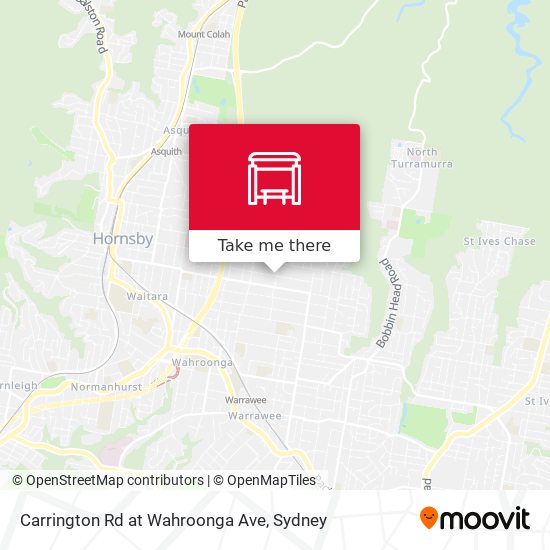 Carrington Rd at Wahroonga Ave map