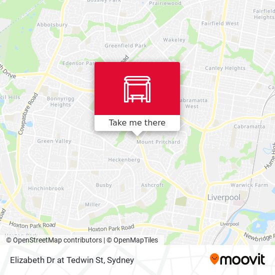 Elizabeth Dr at Tedwin St map