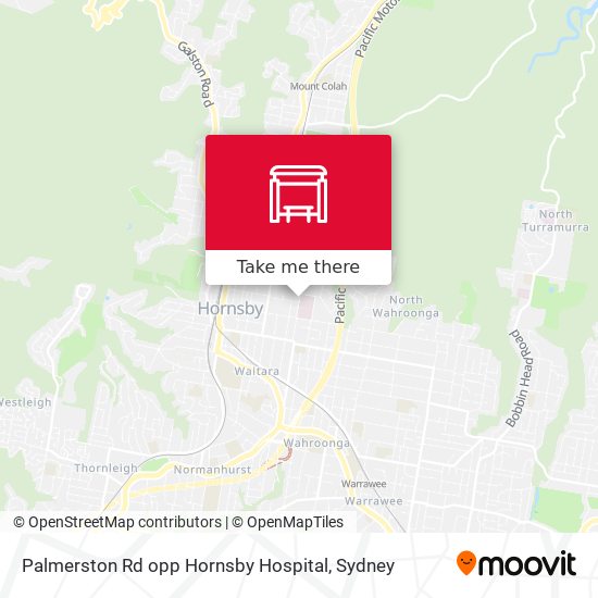 Mapa Palmerston Rd opp Hornsby Hospital
