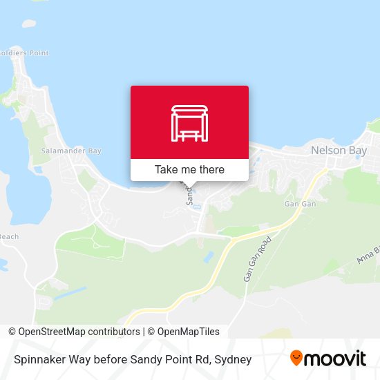 Spinnaker Way before Sandy Point Rd map