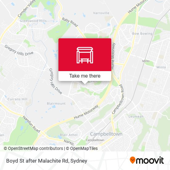 Boyd St after Malachite Rd map