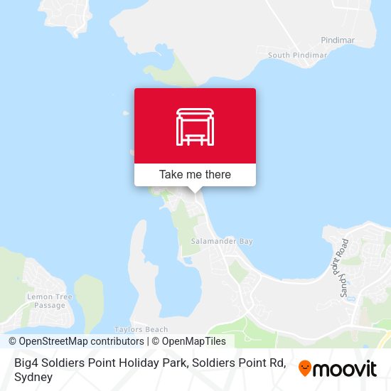 Big4 Soldiers Point Holiday Park, Soldiers Point Rd map