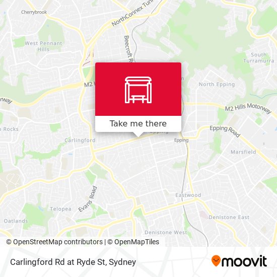 Carlingford Rd at Ryde St map