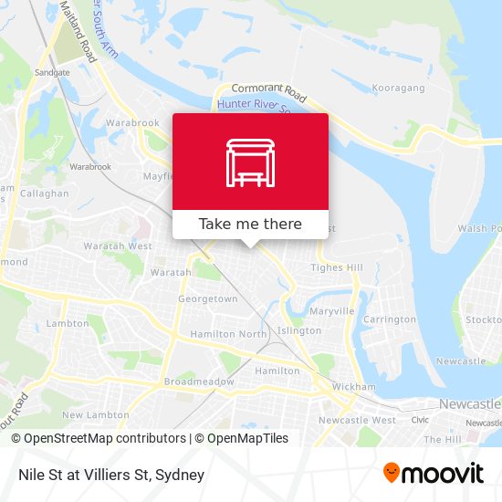 Nile St at Villiers St map