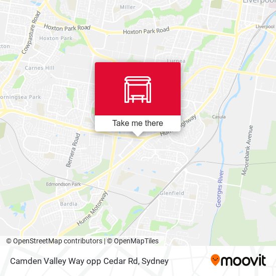 Camden Valley Way opp Cedar Rd map