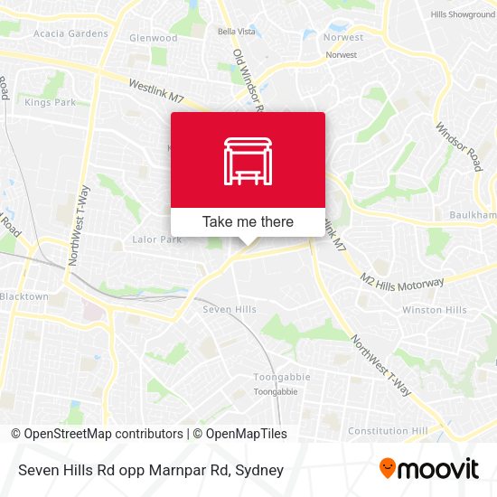 Seven Hills Rd opp Marnpar Rd map