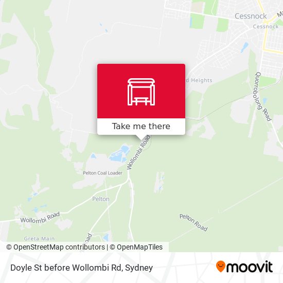 Doyle St before Wollombi Rd map