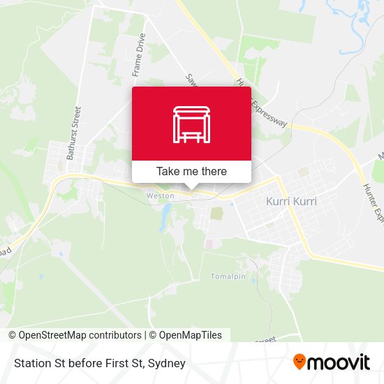 Station St before First St map