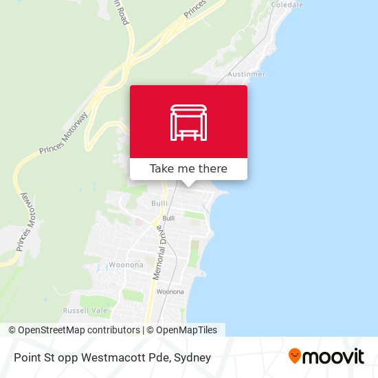 Point St opp Westmacott Pde map