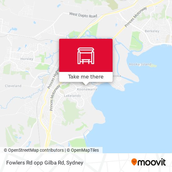 Fowlers Rd opp Gilba Rd map