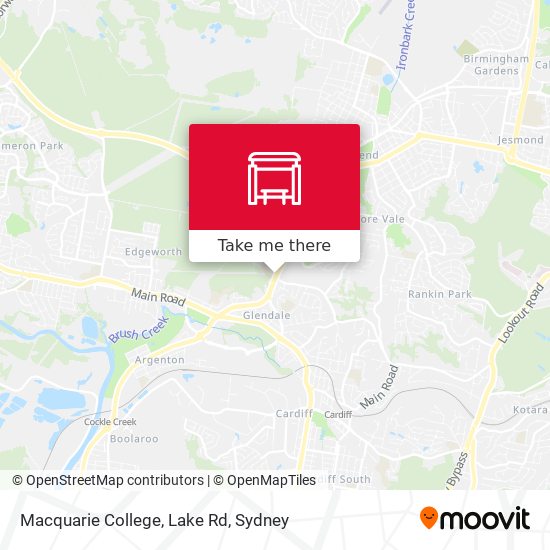 Macquarie College, Lake Rd map