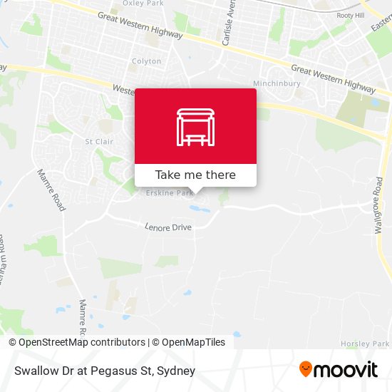 Swallow Dr at Pegasus St map