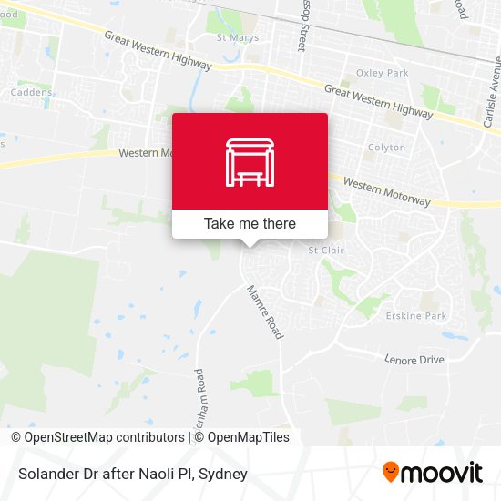 Solander Dr after Naoli Pl map