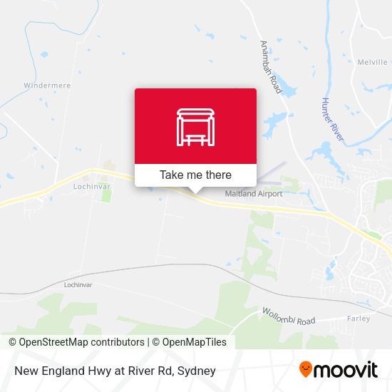 New England Hwy at River Rd map