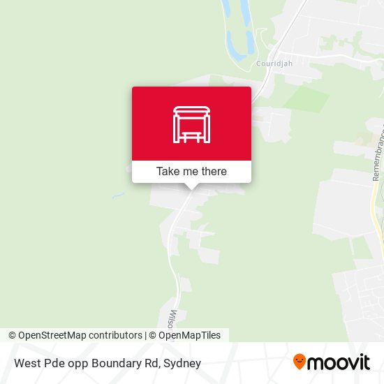 West Pde opp Boundary Rd map