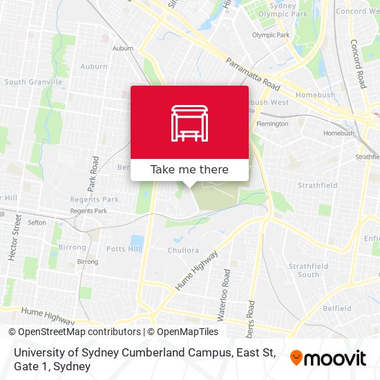 University of Sydney Cumberland Campus, East St, Gate 1 map