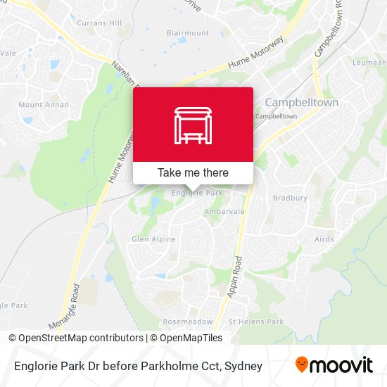 Englorie Park Dr before Parkholme Cct map