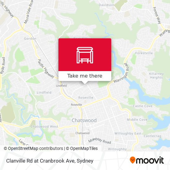 Clanville Rd at Cranbrook Ave map