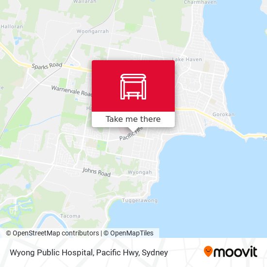 Wyong Public Hospital, Pacific Hwy map