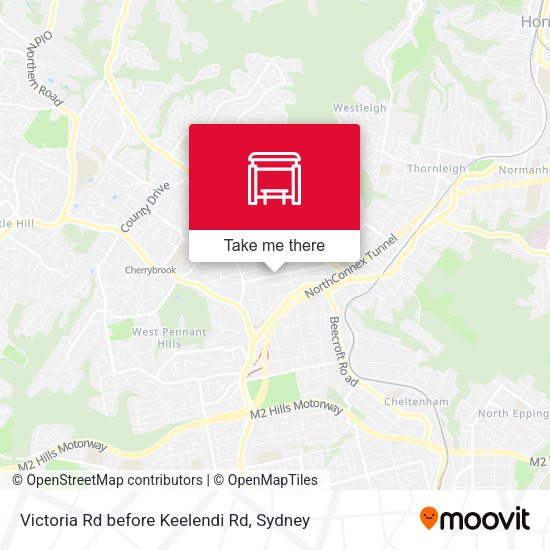 Victoria Rd before Keelendi Rd map