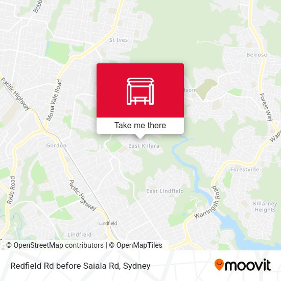 Redfield Rd before Saiala Rd map