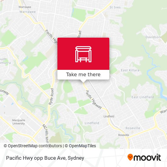 Pacific Hwy opp Buce Ave map