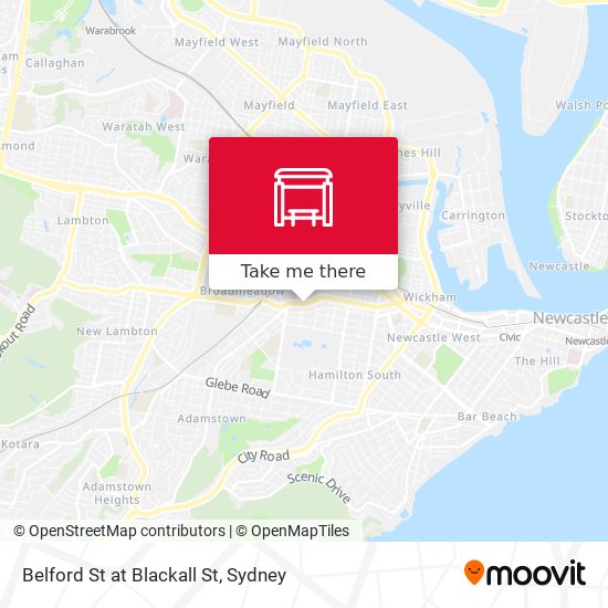 Belford St at Blackall St map