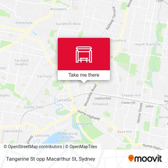 Tangerine St opp Macarthur St map
