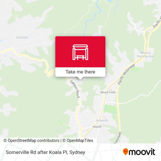 Somerville Rd after Koala Pl map