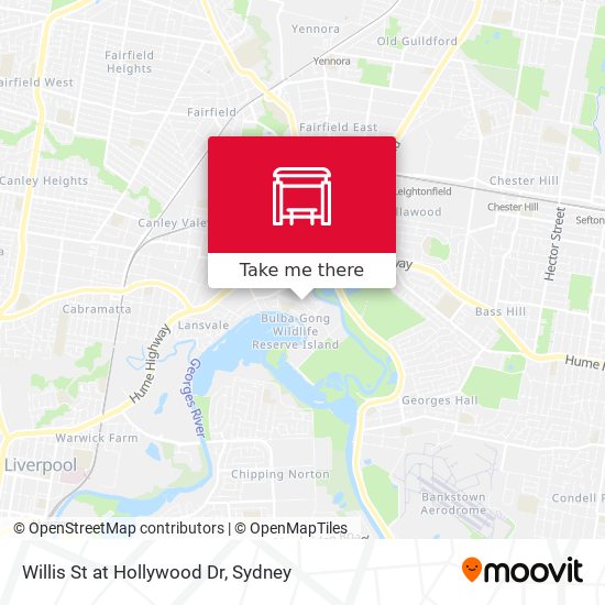 Willis St at Hollywood Dr map