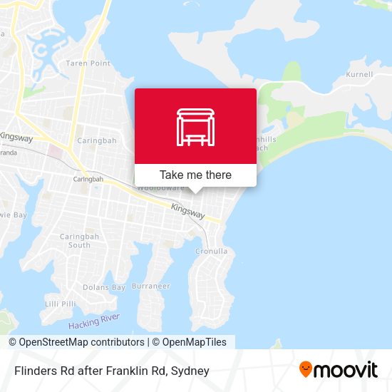 Flinders Rd after Franklin Rd map