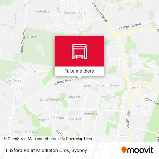Luxford Rd at Middleton Cres map