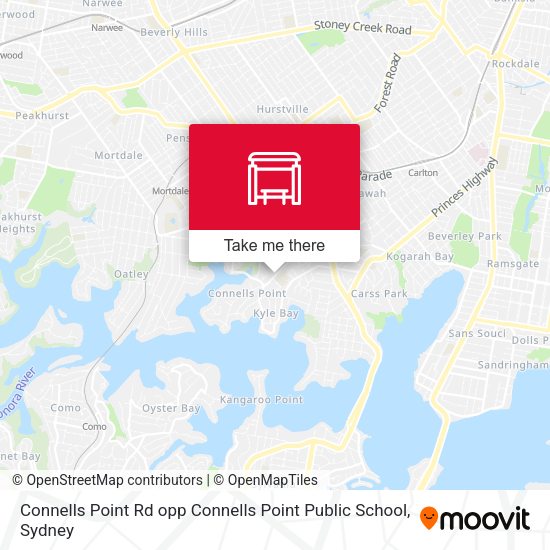 Connells Point Rd opp Connells Point Public School map