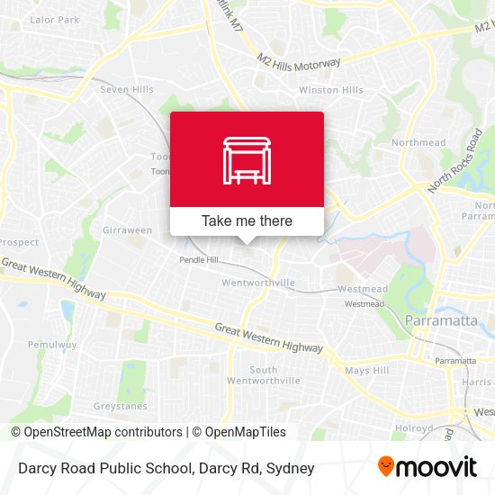 Darcy Road Public School, Darcy Rd map