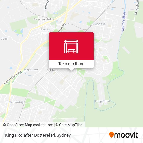 Kings Rd after Dotterel Pl map