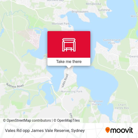 Vales Rd opp James Vale Reserve map
