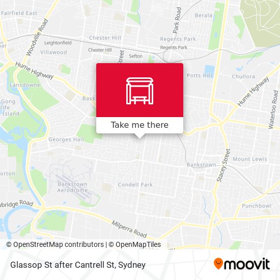 Glassop St after Cantrell St map