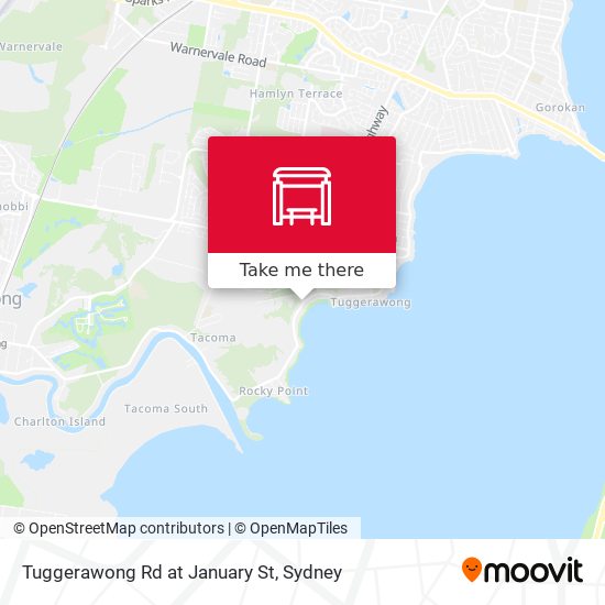 Mapa Tuggerawong Rd at January St